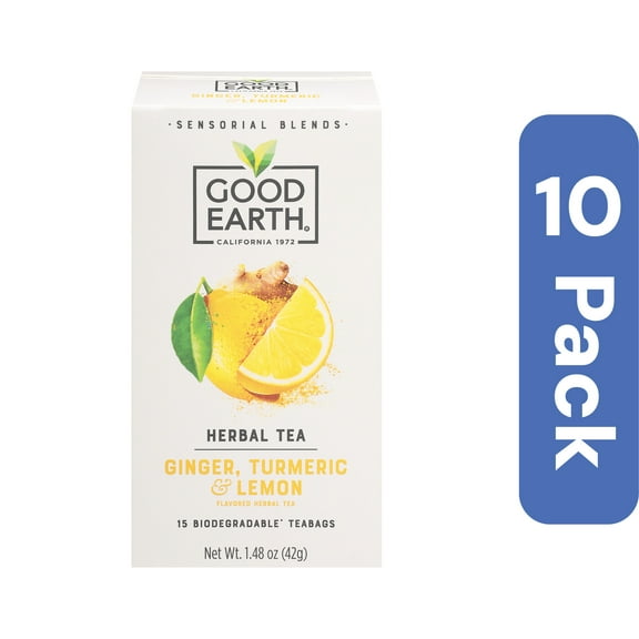 Good Earth Tea Sensorial Turmeric Lemon 15 bags (Pack Of 10)