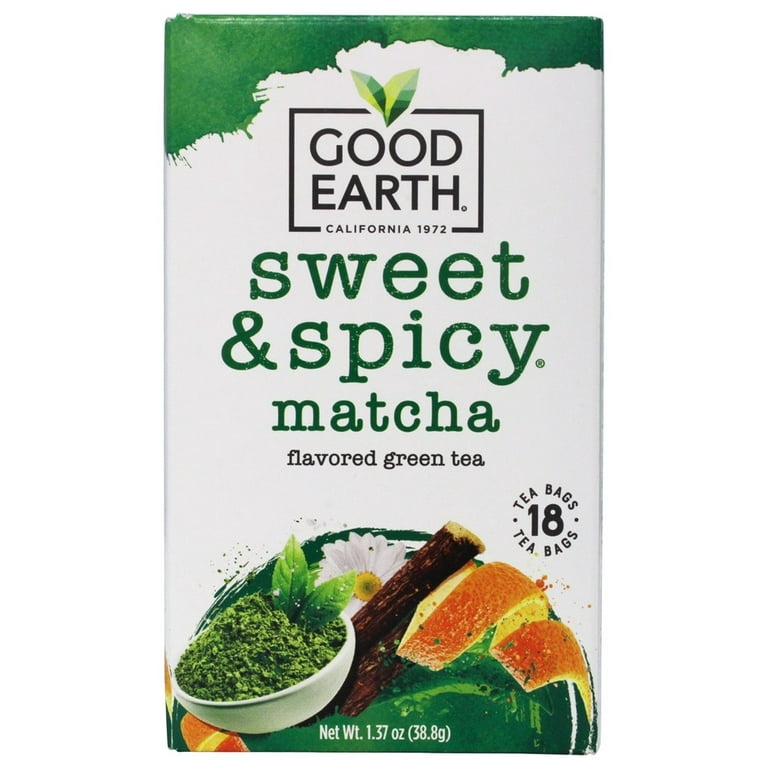 Good Earth Teas - Premium Matcha Green Tea, Sweet & Spicy, Juicy