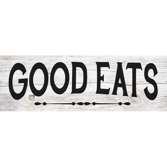 Good Eats Kitchen Food Chic White Farmhouse Wood Sign Wall Décor Gift 8x24 Wood Sign B3-08240028170