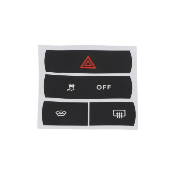 Good Effect High Precision High Quality Repair Decal Sticker Black Car Accessories High Grade Vinyl Push Button