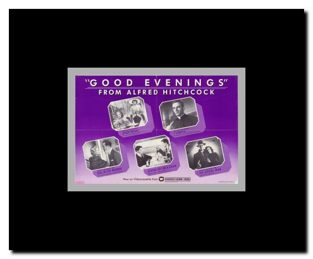 Good Evenings From Alfred Hitchcock Framed Movie Poster