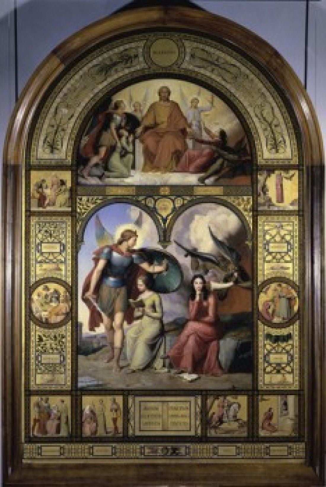 Good and Evil (Le Bien et le Ma)l ) c 1832 Andr Jacques Victor Orsel (1795-1850French) Musee des Beaux-Arts Lyon Canvas Art - Andre Jacques Victor Orsel (18 x 24)