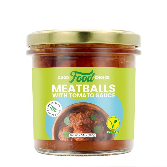Good Food Choice Plant Based Meatballs in Tomato Sauce Gluten Free