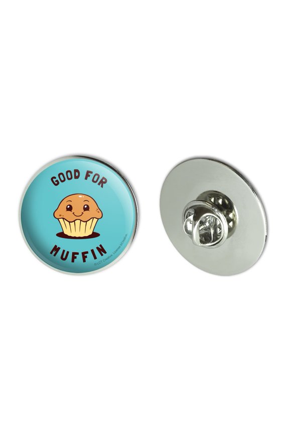 Good For Muffin Nothing Funny Humor Metal 1.1" Tie Tack Hat Lapel Pin Pinback