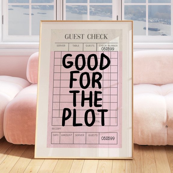 Good For The Plot Wall Art Print, Retro Aesthetic Decor