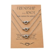 Good Friend Good Sister Necklaces Forever Love Knot Matching Friendship Necklaces Card Necklace