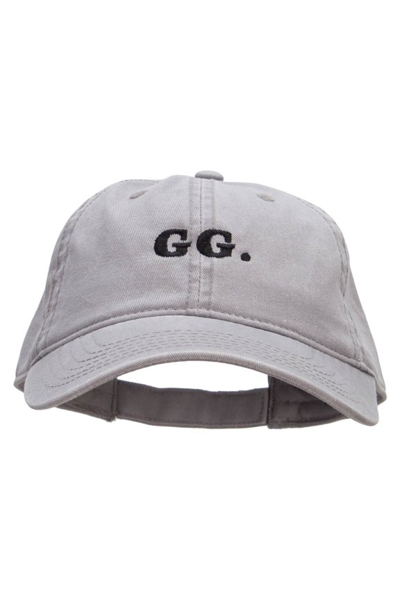 Good Game Embroidered Garment Washed Cotton Twill Cap - Grey OSFM