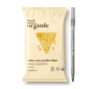 Good & Gather White Corn Tortilla Chips with pan