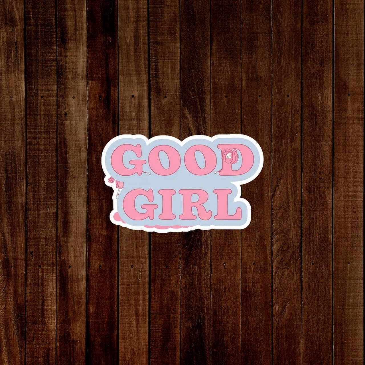 Good Girl Cute Pink Aesthetic Text Sticker - Motivational Self-Love ...