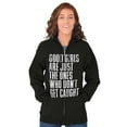 thumbnail image 1 of Good Girls Don't Get Caught Attitude Womens Plus Size Graphic Zipper Hoodie Brisco Brands 2X, 1 of 5