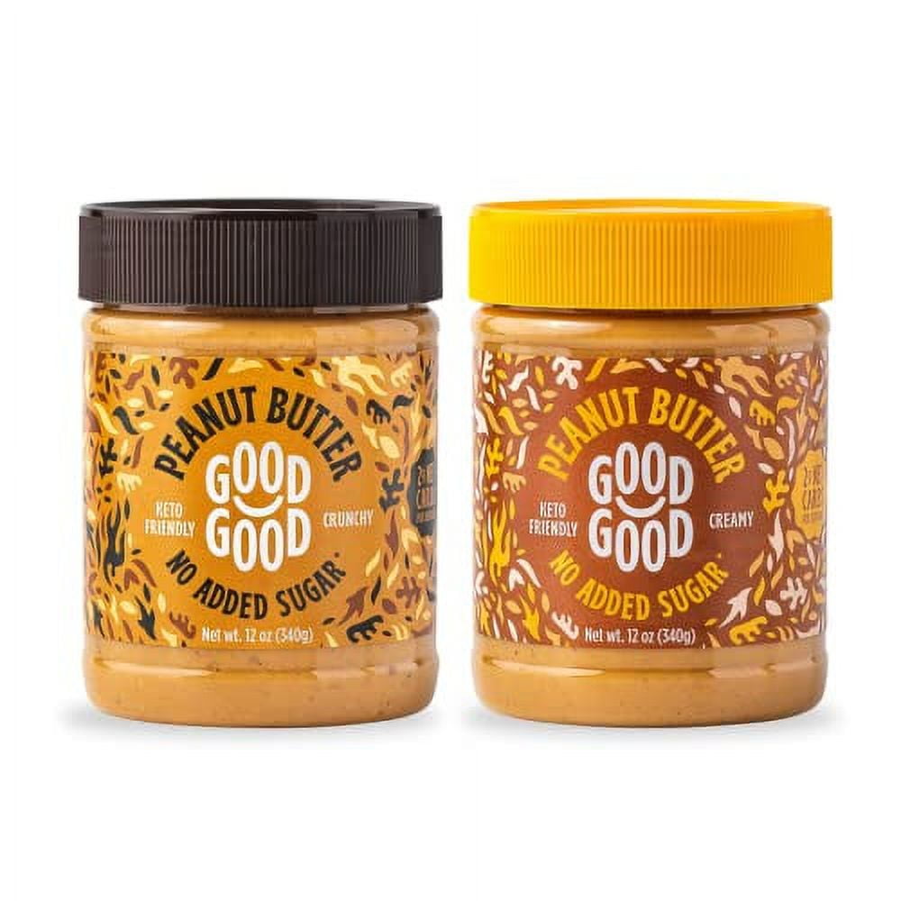 Good Good Crunchy & Creamy Peanut Butter Keto Friendly Low Carb