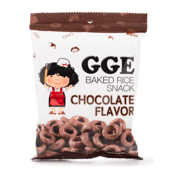 Good Good Eat Chocolate Ring Rice Cracker Snacks, 1.58oz Bag, Container Material: Plastic