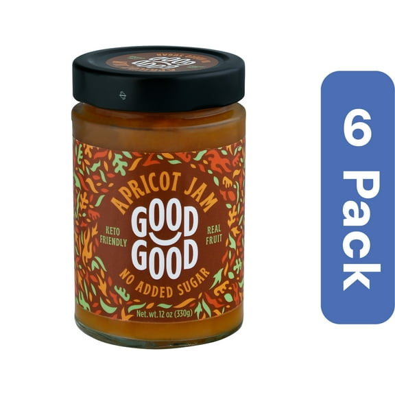 Good Good Jam Sweet Apricot Keto 12 oz (Pack Of 6)