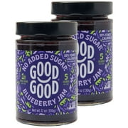 GOOD GOOD Blueberry Jam, No Added Sugar, Low Calorie, Keto Friendly, 12 oz, 2 pack