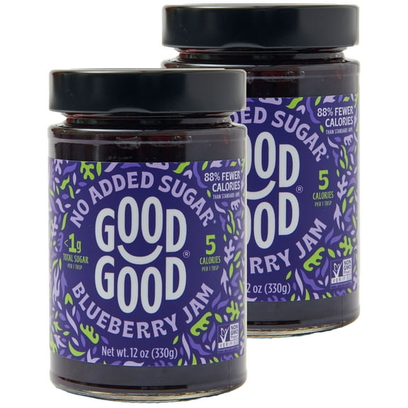 Good Good Keto Friendly Blueberry Jam, 12oz (2 Pack)