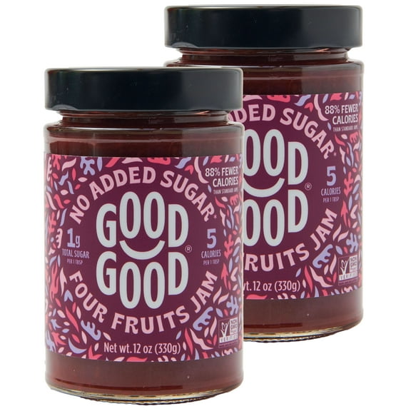 Good Good Keto Friendly Four Fruit Jam, 12 oz (2 Pack)