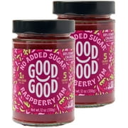 GOOD GOOD Raspberry Jam, No Added Sugar, Low Calorie, Keto Friendly, 12 oz, 2 pack