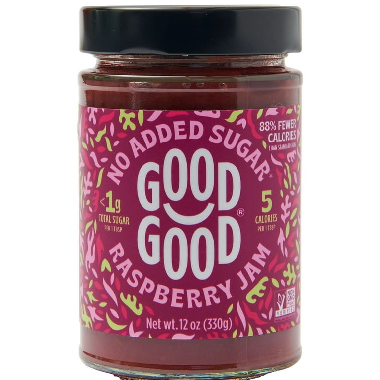 Good Good, Raspberry Jam, 12 oz, No Added Sugar, Keto Friendly