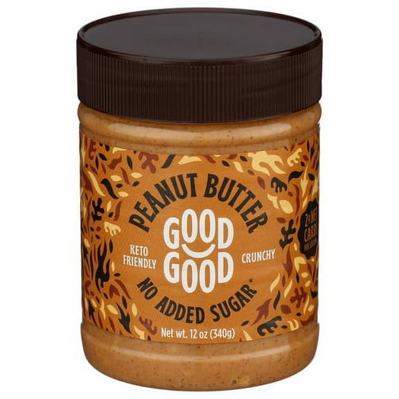 Good Good Peanut Butter Crunchy Low Carb (6 Pack) 12 oz