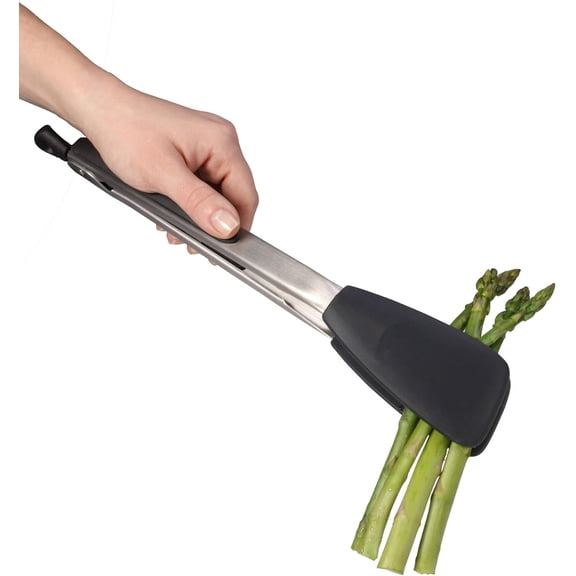 Good Grips 14-Inch Silicone Flexible Kitchen Tongs, Heat-Resistant Non-Slip Grip, Ergonomic Easy-Use Design for Cooking, Grilling, and Serving, Ideal for Home Kitchens