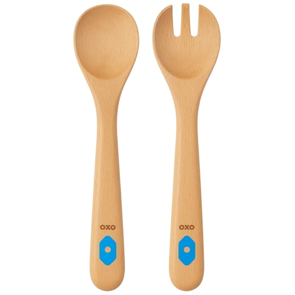 Good Grips Beechwood Salad Servers 2-Piece Set | Durable Wooden Serving Utensils for Salad, Lightweight Over 1 LB, Comfortable Non-Slip Handles, Ideal for Kitchen and Dining 11397600