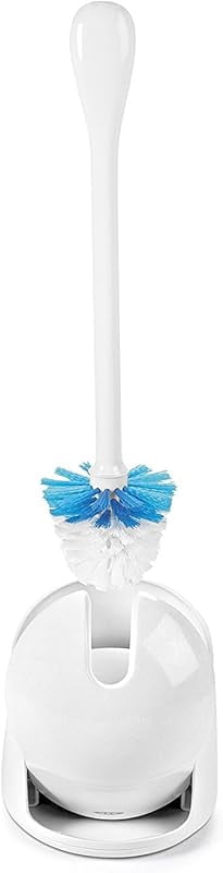 Good Grips Compact Toilet Brush & Canister, White, 6" x 4-3/4" x 17-1/4" h