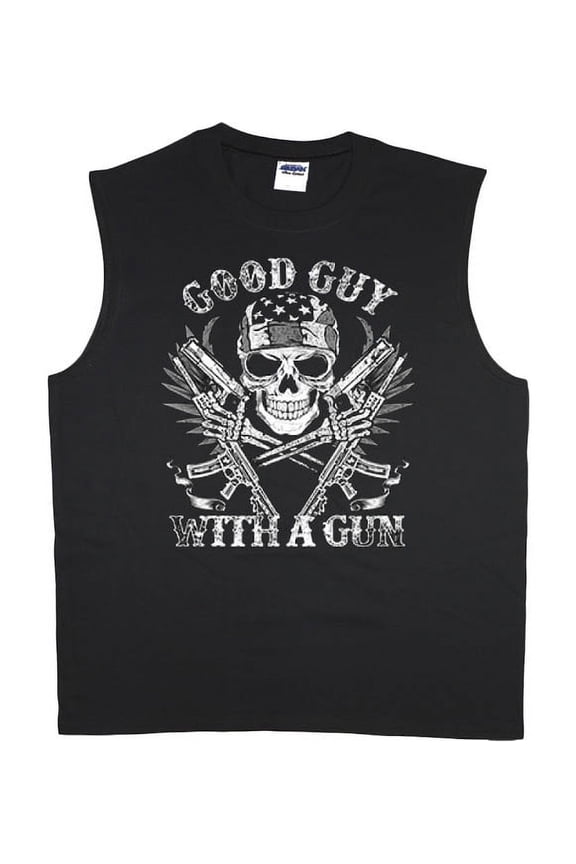 Good Guy Skull Sleeveless T-shirt Muscle Tee