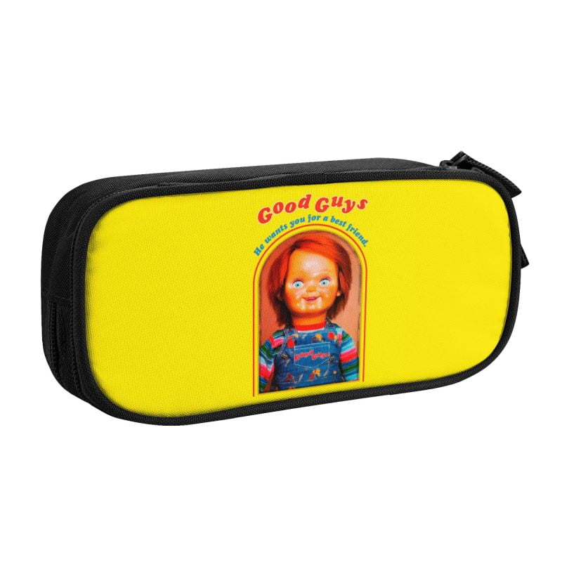 Good Guys Child's Play Chucky Pencil Cases for Girls Boys Custom Killer Doll Overalls Large