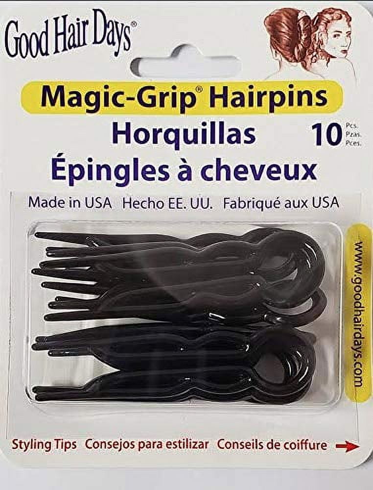 Good Hair Days Set of 10 MagicGrip Hair Pins Black