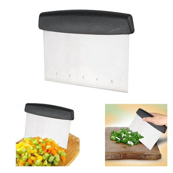 Good Handle Grips Stainless Steel Scraper and Chopper, Pastry Scraper, Dough Scraper Chopper, Multipurpose Cake Pizza Scraper Cutter