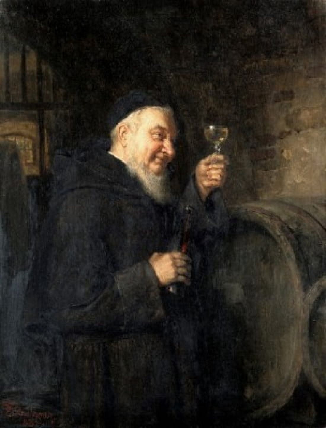 Good Health 1883 Eduard von Grutzner (1846-1925 German) Canvas Art - Eduard von Grutzner (18 x 24)