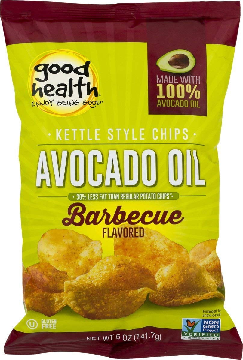 Good Health Avocado Oil Kettle Style Barbecue Chips 5 oz. Bag (3 Bags)