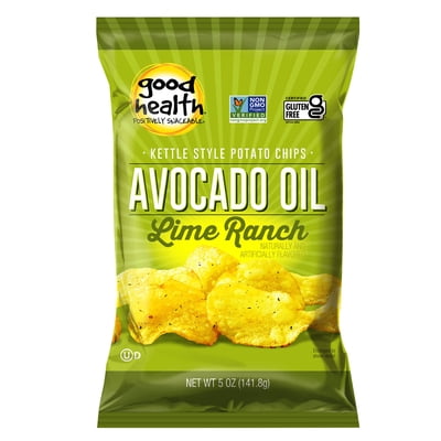 Good Health Avocado Oil Lime Ranch Kettle Style Potato Chips, Gluten-Free, 5 oz Bag