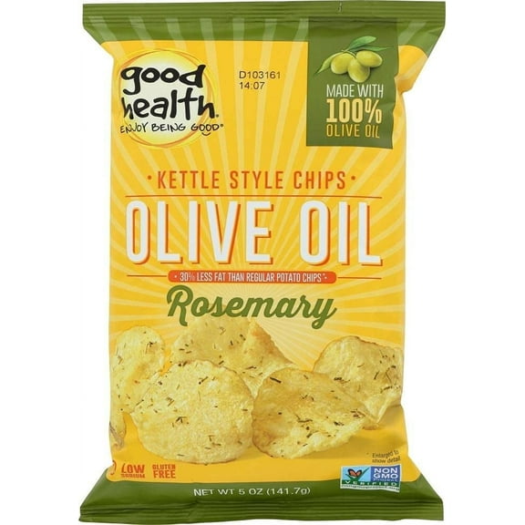 Good Health Inc. Kettle Style Olive Oil Potato Chips Rosemary - 5 oz Pack of 2
