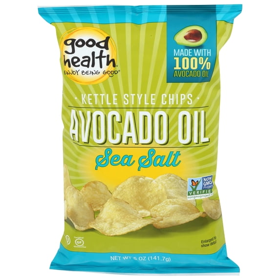 Good Health Kettle Style Olive Oil Potato Chips, Sea Salt, 5 Ounce (Pack of 12)