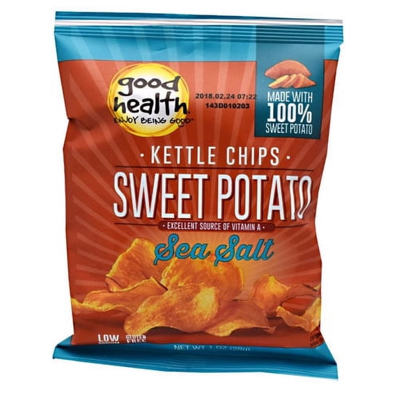 Good Health Natural Foods Kettle Chips, Sea Salt Sweet Potato, 30 - 1 Ounce bags