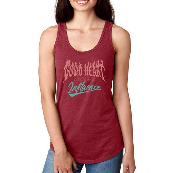 Good Heart Bad Influence Racerback Tank Women -Image by Shutterstock, Female x-Small
