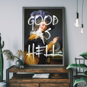 Good As Hell Art Print, Lizzo Music Poster, Antique Victorian Art, Altered Art Poster, Graffiti Print, Banksy Style Wall Art, Modern Wall Decor, 8x12 UNFRAMED
