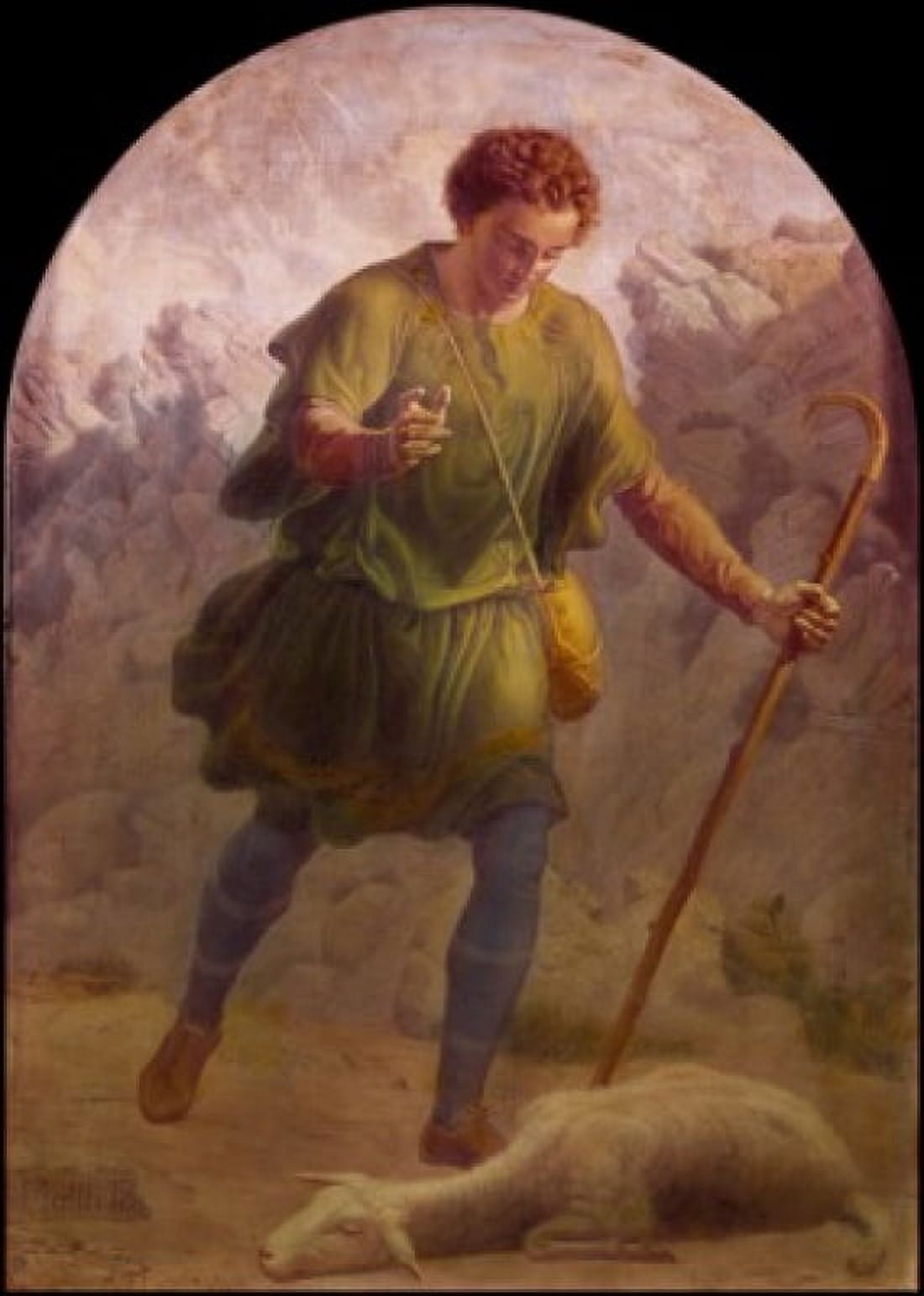 Good Herdsman The Dalsgaard Christen (1824-1907Danish) Canvas Art - Christen Dalsgaard (18 x 24)