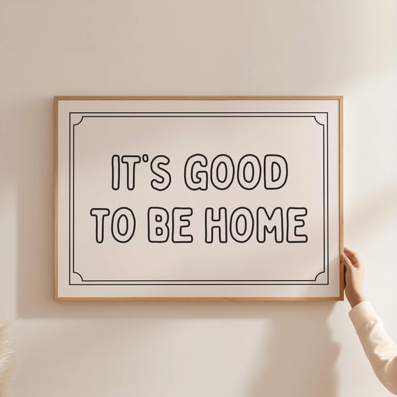 Its Good To Be Home Poster Trendy Bedroom Poster Above Bed Aesthetic Wall Art Introvert Homebody Club Poster Mid Century S, Stretched Canvas Size 8x12 F03.1.14l2040