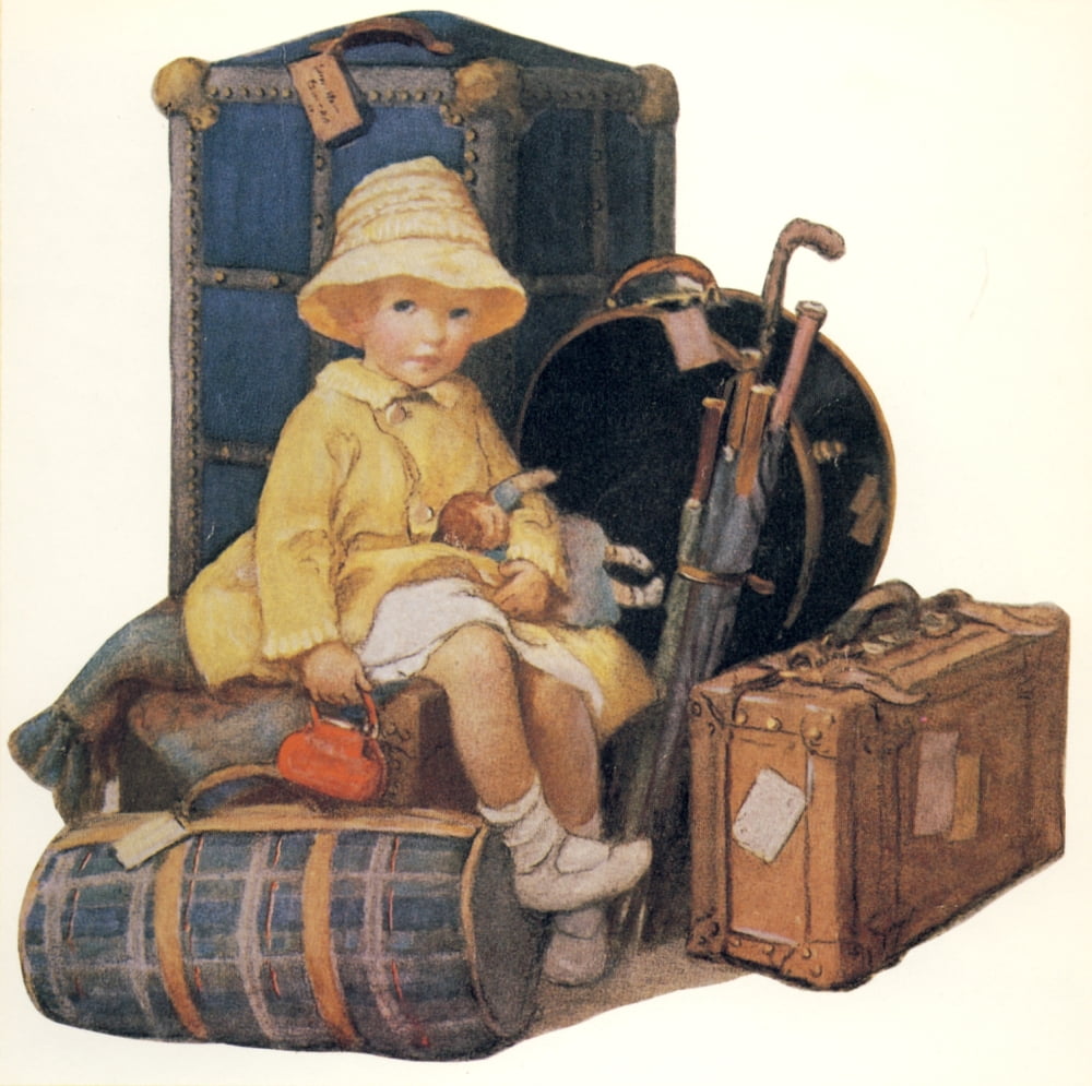 Good Housekeeping Aug 1926 Off on travels Canvas Art - Jessie Willcox Smith (24 x 36)