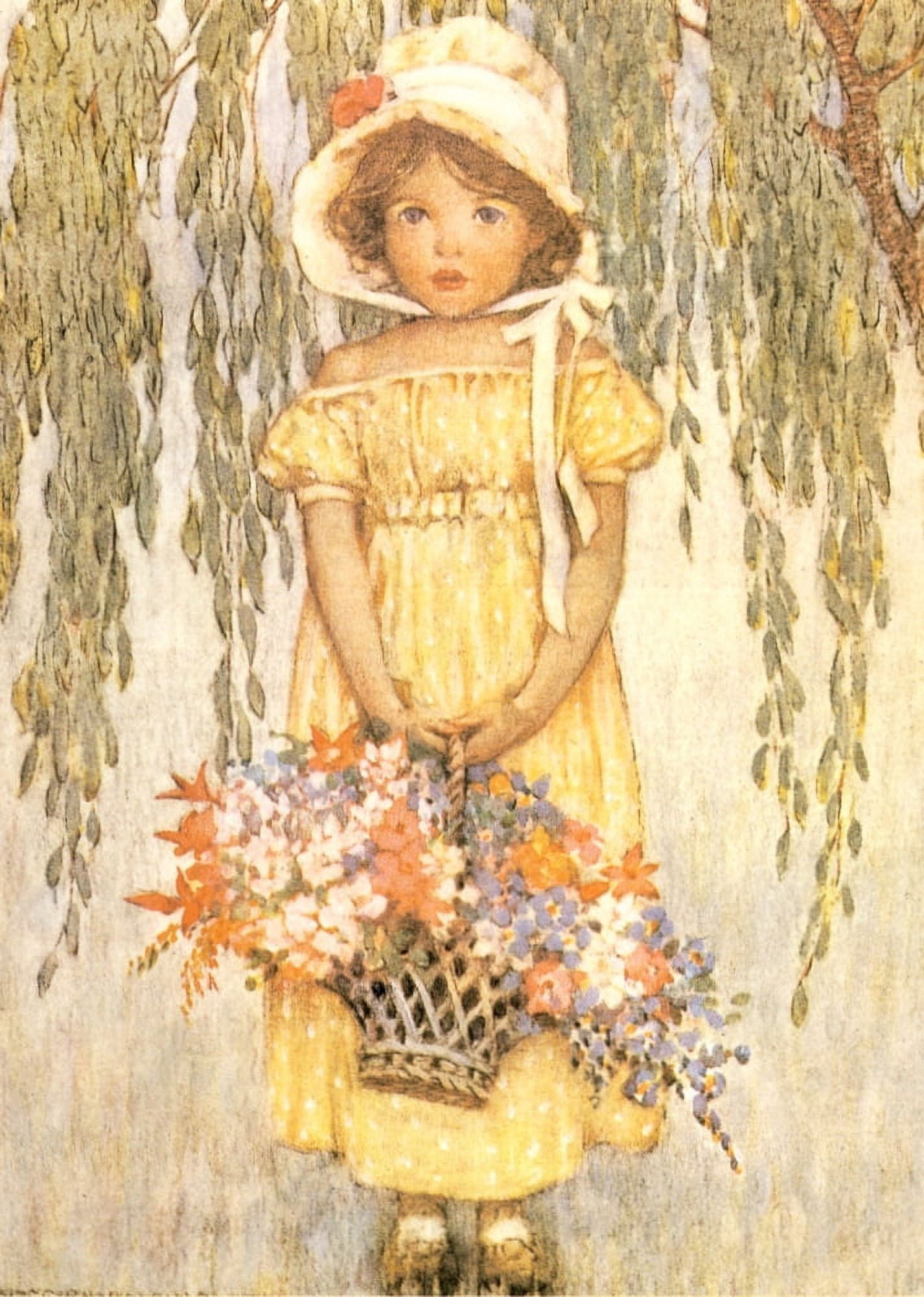 Good Housekeeping Flower Girl Canvas Art - Jessie Willcox Smith (18 x 24)