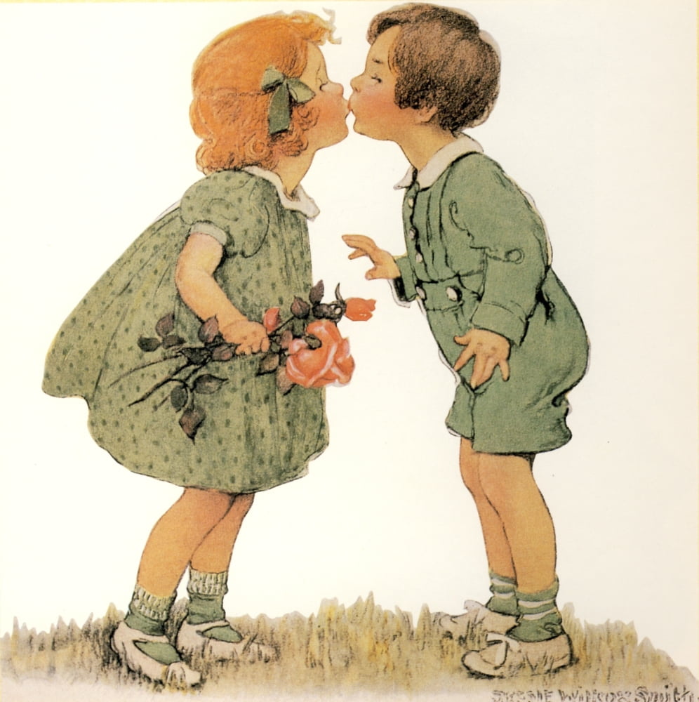 Good Housekeeping Jun 1926 The Kiss Canvas Art - Jessie Willcox Smith (24 x 36)