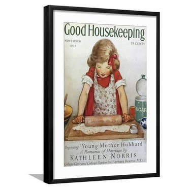 Art.com Good Housekeeping, November, 1931 Art Print, Black Frame Wall Art, 21" x 29"