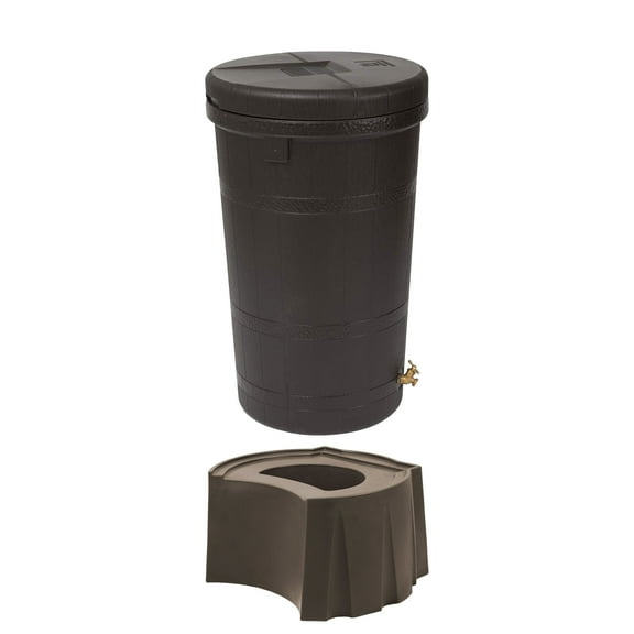 Good Ideas Aspen ECO 50 Gallon Outdoor Rain Barrel & Universal Rain Barrel Stand