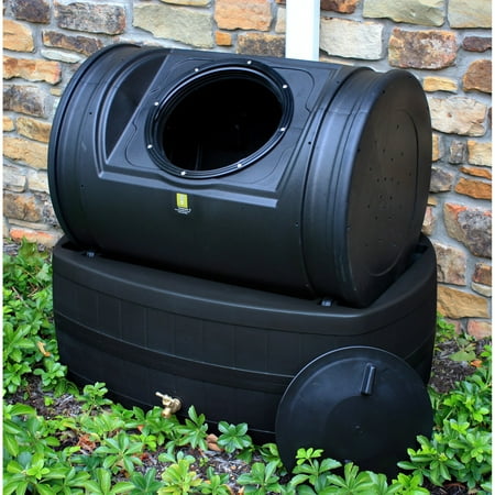 Good Ideas Compost Wizard Hybrid Rain Barrel - Black