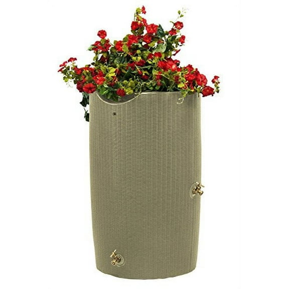 Good Ideas IMP-B50-DES Good Impressions Bali Rain Saver Barrel, 50 Gallon, Desert Sand