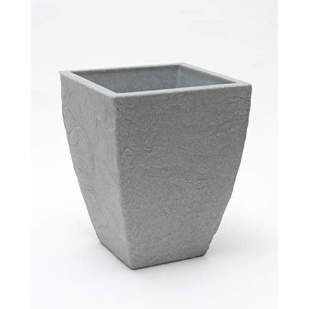 Good Ideas IMP-CRKSQU-LIG Creekside Square Stone Planter, Light Granite