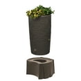 thumbnail image 1 of Good Ideas Impressions 65 Gallon Palm Trunk Rain Saver & Rain Wizard Stand, Oak, 1 of 8