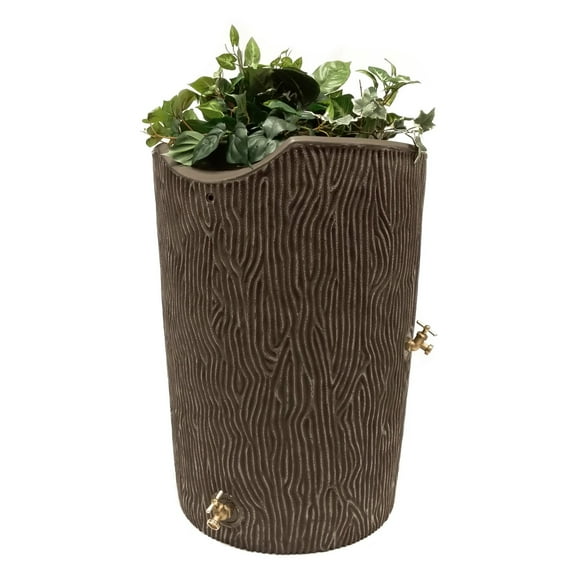 Good Ideas Impressions Bark 90 Gallon Rain Saver - Oak